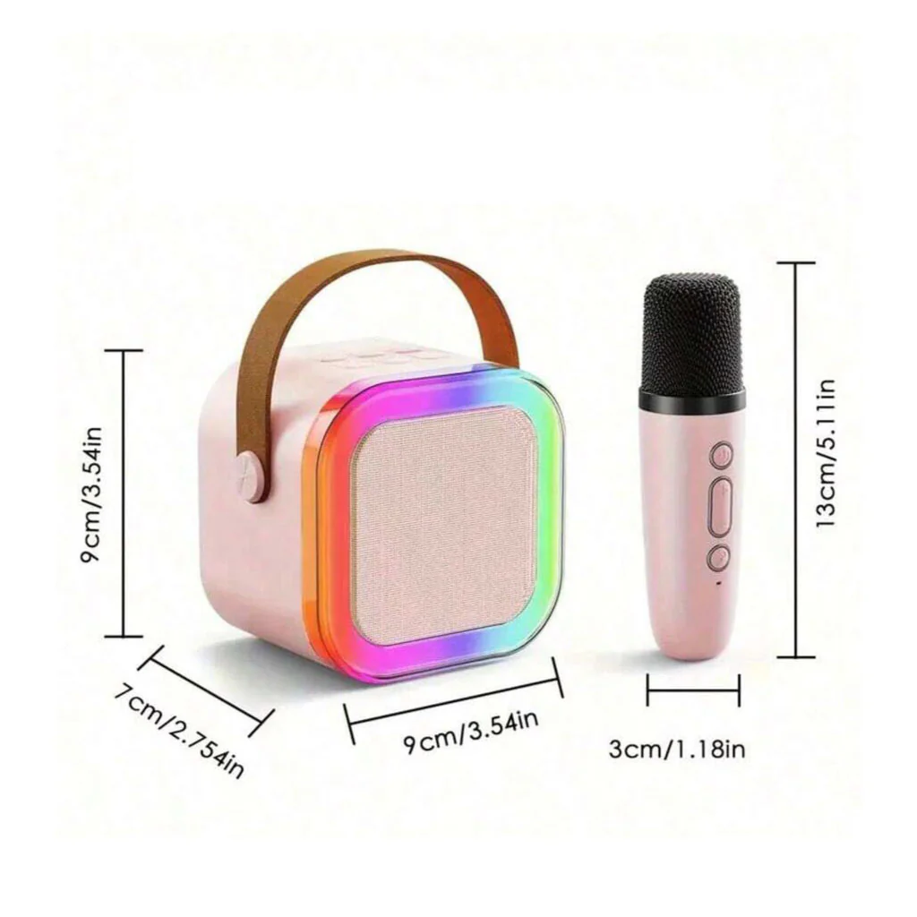 Mini-haut-parleur Portable Karaoké +2 Microphones