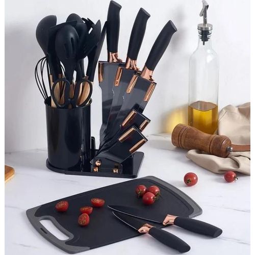 Ensemble d'Ustensiles de Cuisine et Couteaux