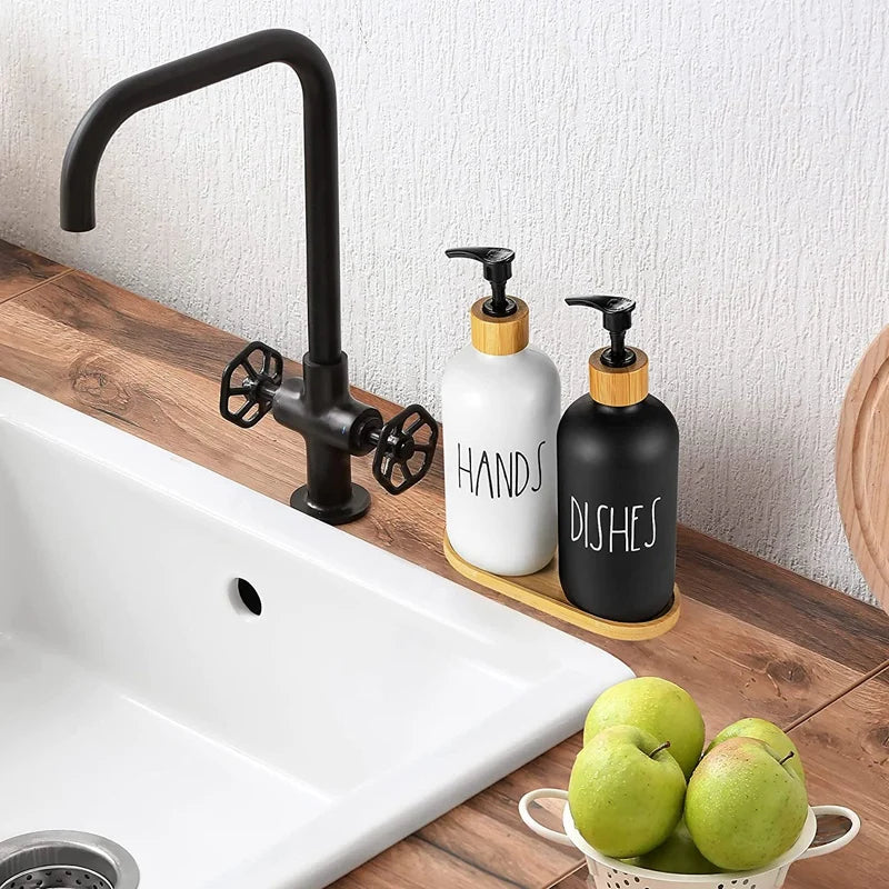 Distributeur de Savon Manuel avec Plateau