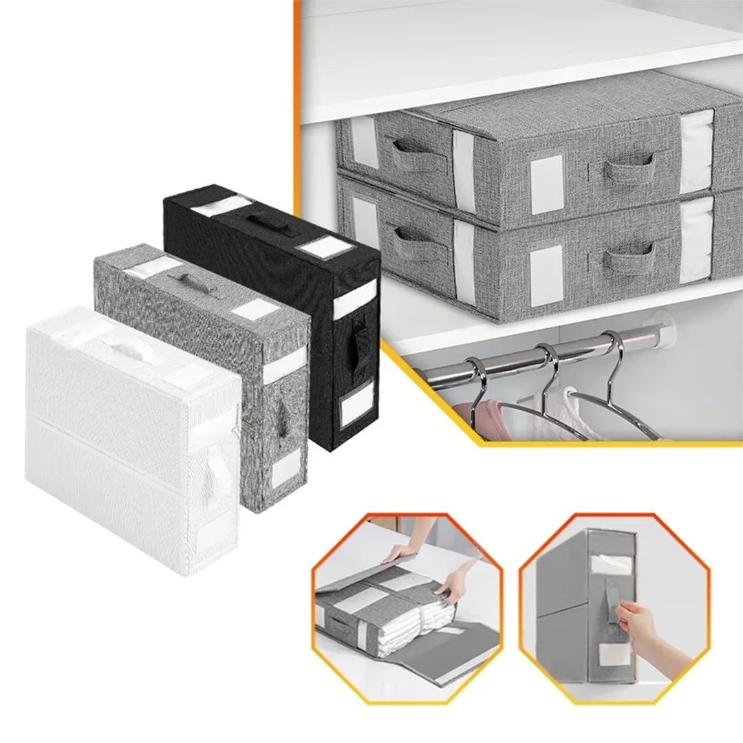 Organisateur de draps et Couettes pliable avec Poignée Renforcée