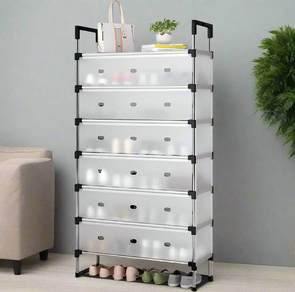 Étagère à chaussures simple à 7 niveaux – Organisateur Pratique et Élé