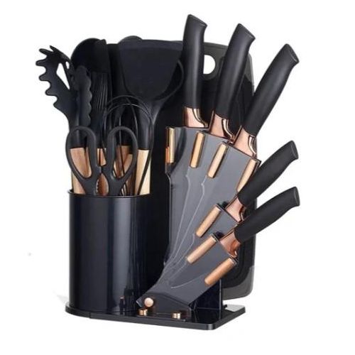 Ensemble d'Ustensiles de Cuisine et Couteaux