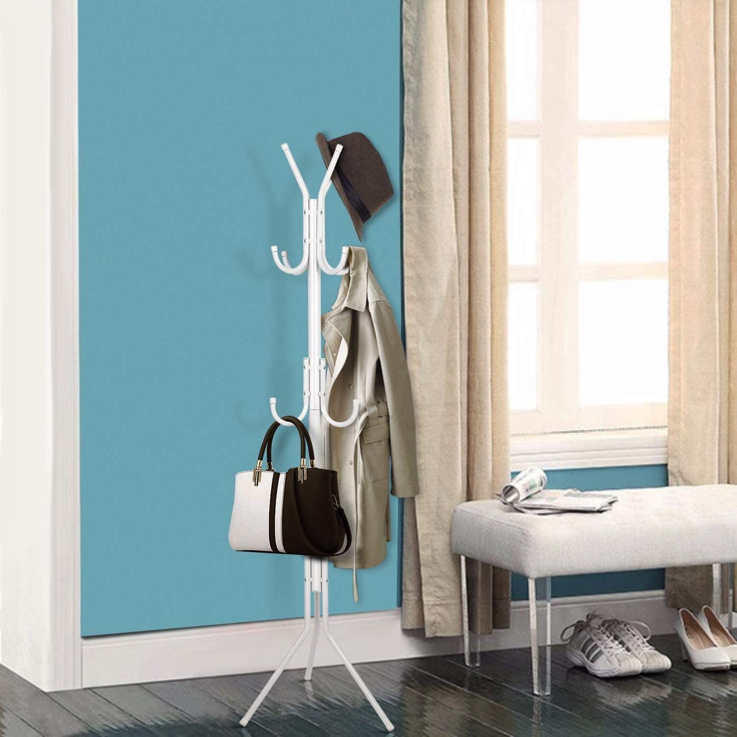 Porte-Manteau sur Pied 8 Crochets