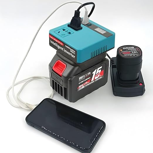 Convertisseur De Batterie Portable Avec 2 Batteries Incluses – Alimentez Vos Appareils Partout