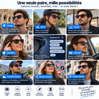 AI Smart Glasses – Lunettes Intelligentes avec Caméra 2MP & Assistant IA