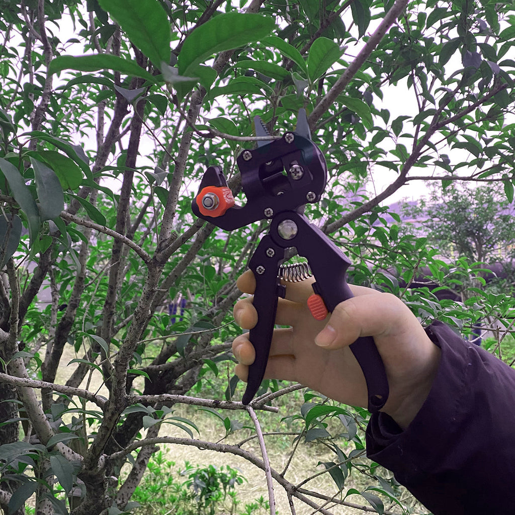 Sécateur de Greffe 2 en 1 avec 3 Lames Interchangeables pour Arbres et Plantes
