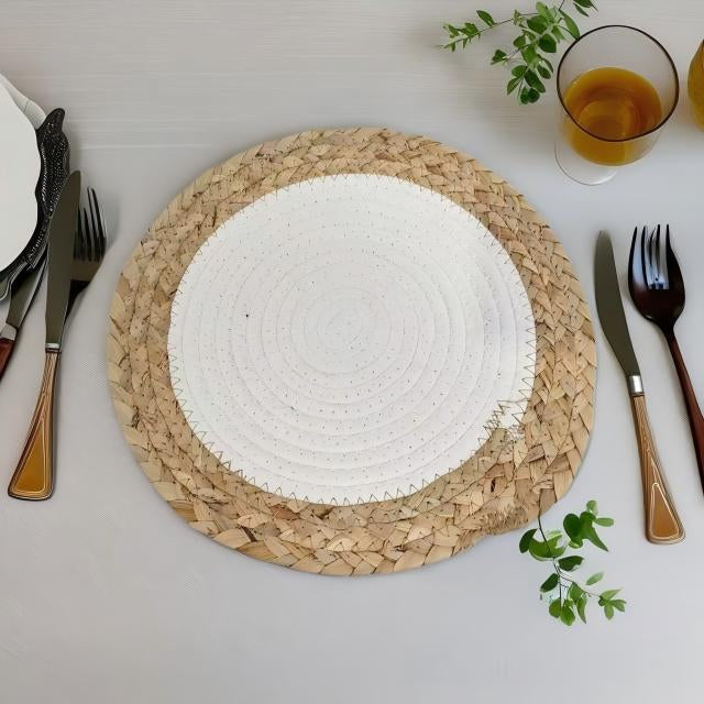 Napperons ronds tressés en corde de coton  – Lot de 6 pièces 🌿✨