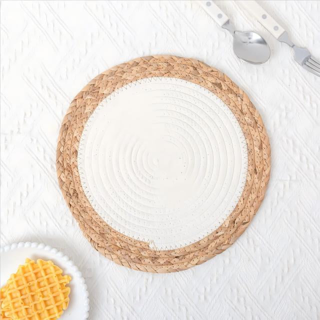 Napperons ronds tressés en corde de coton  – Lot de 6 pièces 🌿✨