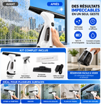Nettoyeur de Vitres Électrique Sans Fil – Aspirateur d’Eau Rechargeable Multifonction
