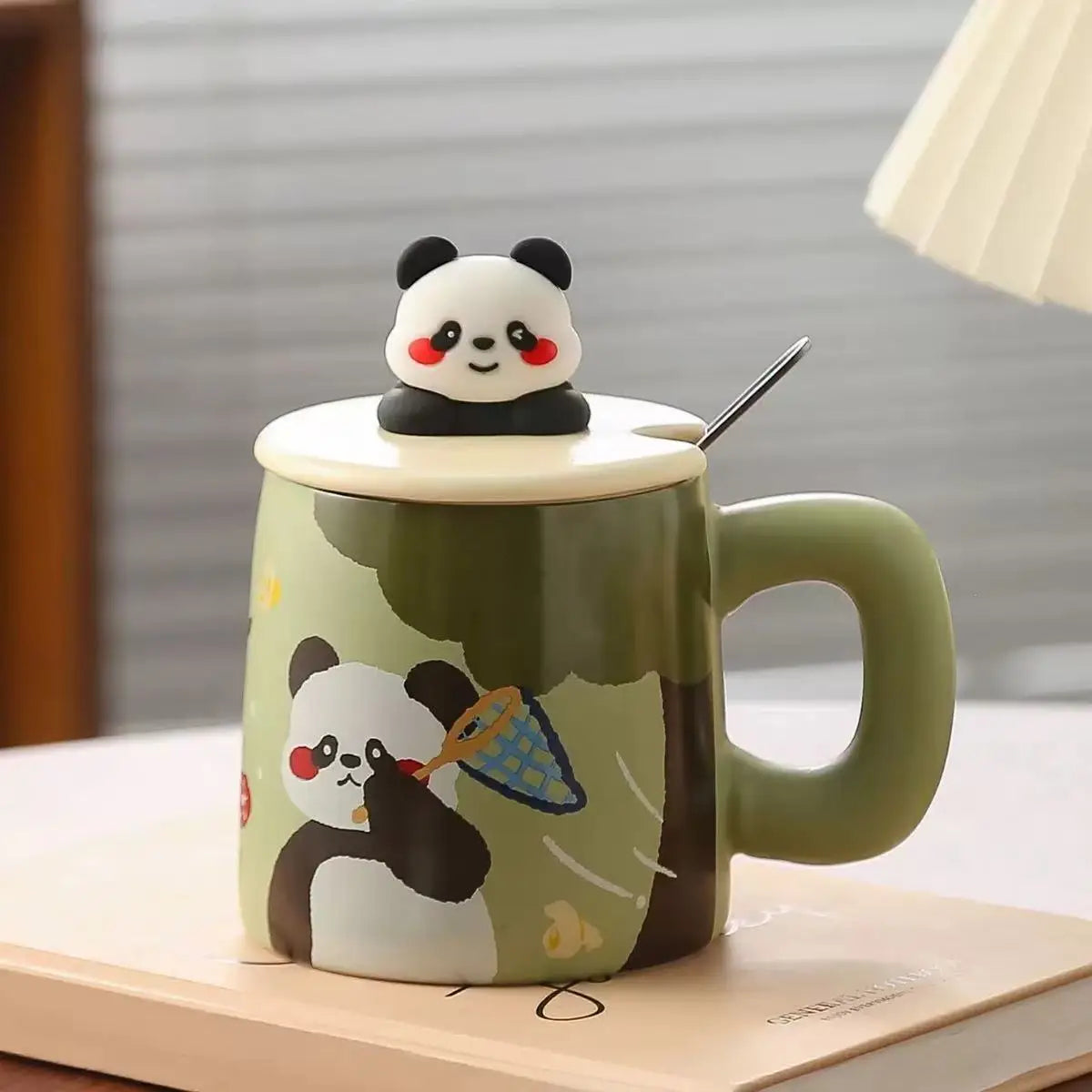 Tasse en Céramique Panda – Avec Couvercle