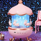 Veilleuse Lapin Carrousel LED Musicale Pour Enfants