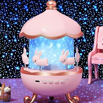 Veilleuse Lapin Carrousel LED Musicale Pour Enfants