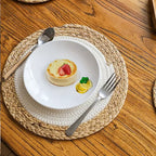 Napperons ronds tressés en corde de coton  – Lot de 6 pièces 🌿✨