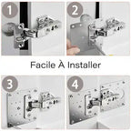 Kit de plaques d'acier pour réparation de charnières