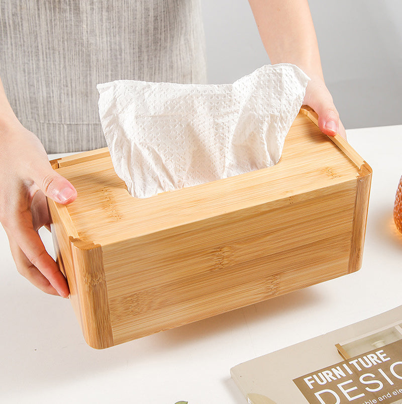 boîte à mouchoirs bambou