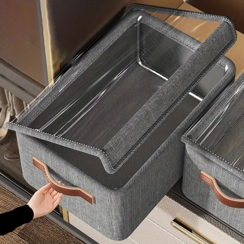 5 Boîte de Rangement Vêtements avec Couvercle