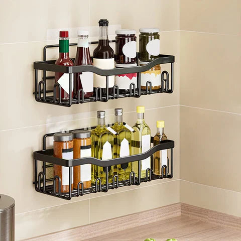 Lot de 5 étagères de rangement murales adhésives