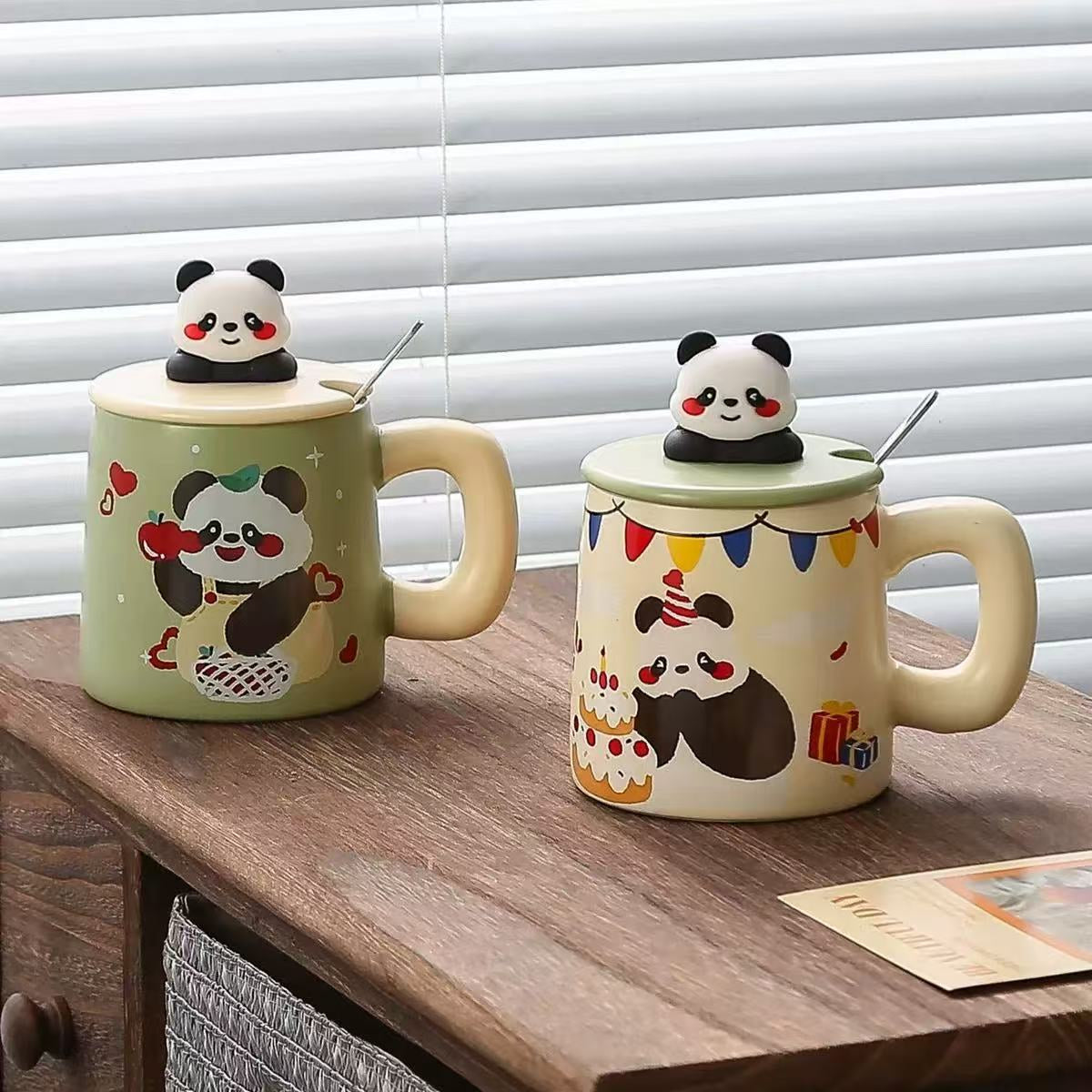 Tasse en Céramique Panda – Avec Couvercle
