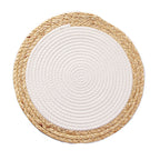 Napperons ronds tressés en corde de coton  – Lot de 6 pièces 🌿✨