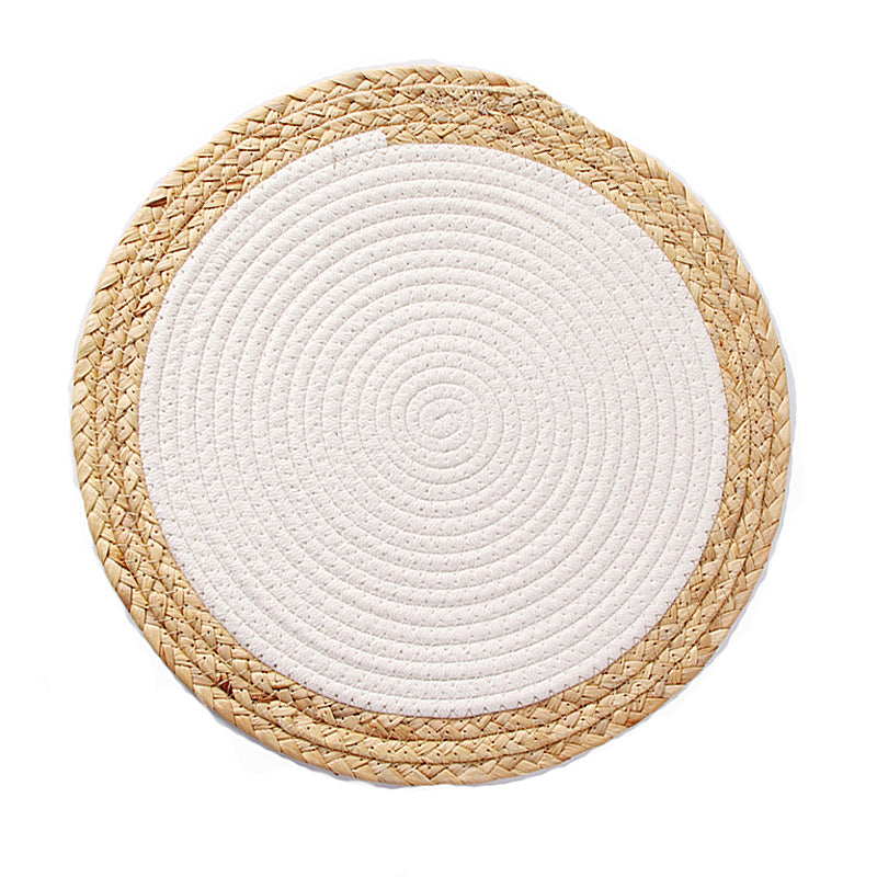 Napperons ronds tressés en corde de coton  – Lot de 6 pièces 🌿✨