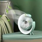 Ventilateur électrique circulaire coloré alimenté par chargement USB