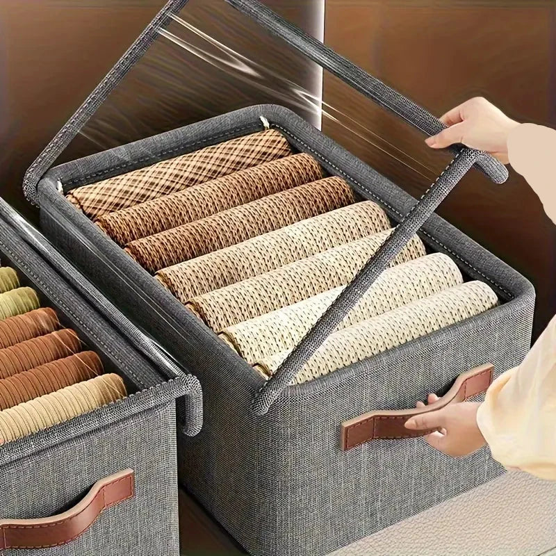 5 Boîte de Rangement Vêtements avec Couvercle