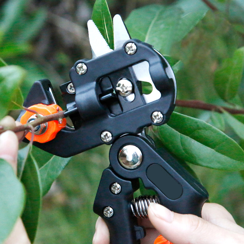 Sécateur de Greffe 2 en 1 avec 3 Lames Interchangeables pour Arbres et Plantes
