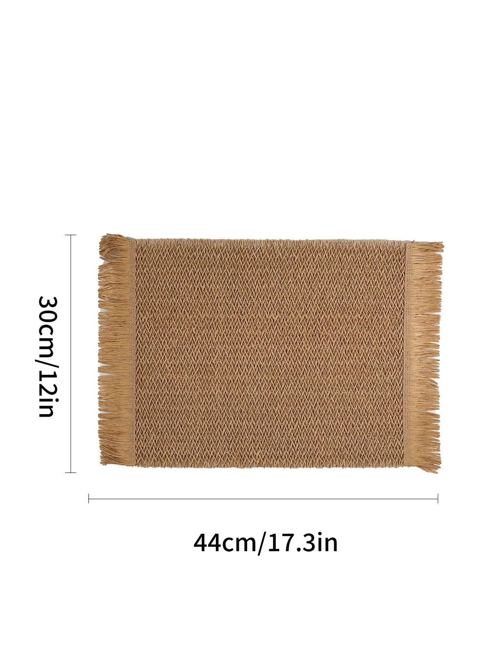 Napperons tressés en papier à franges – Lot de 6 pièces 🧺✨