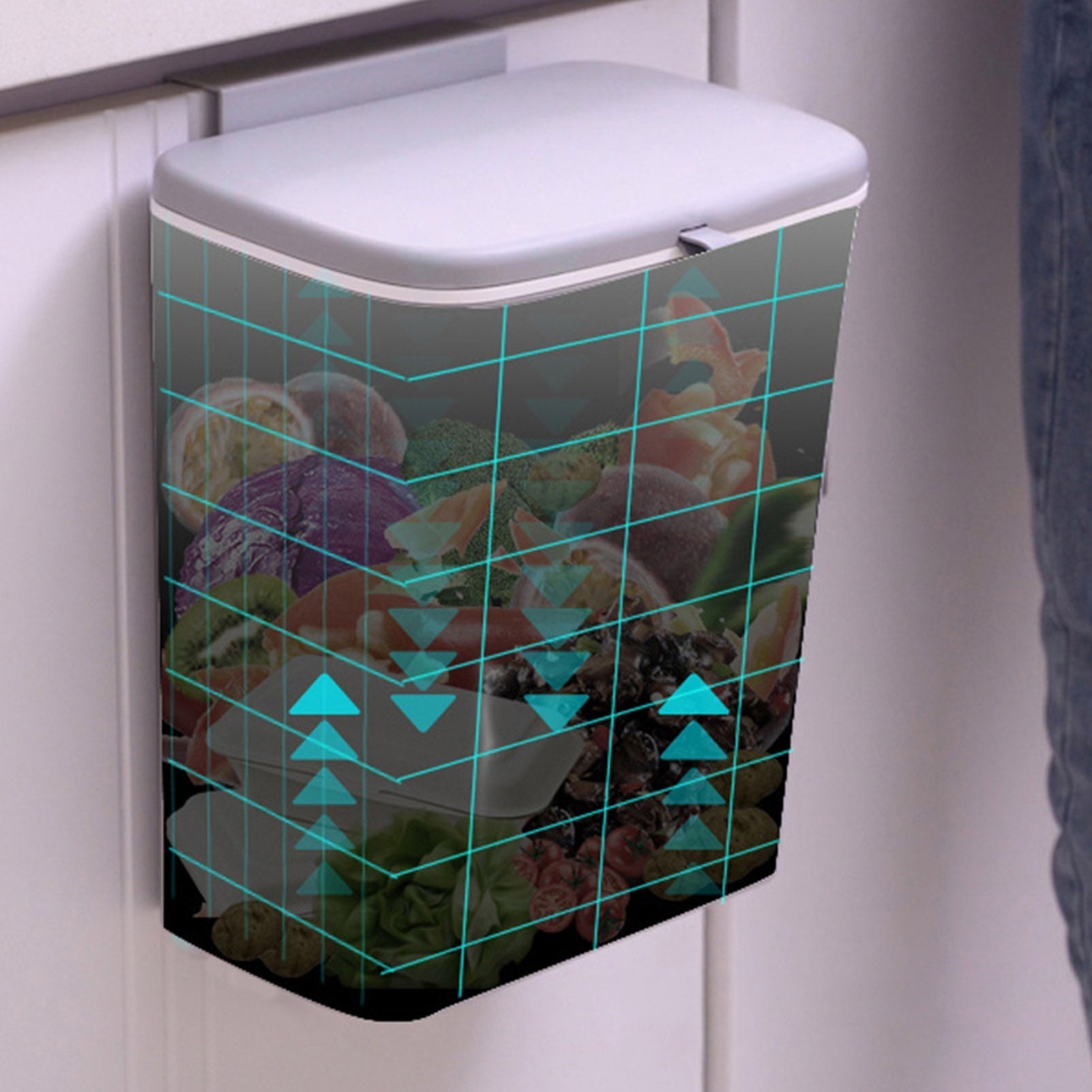 Poubelle Murale Compacte et Écologique pour Cuisine et Salle de Bain