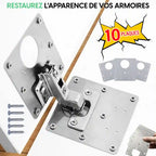 Kit de plaques d'acier pour réparation de charnières