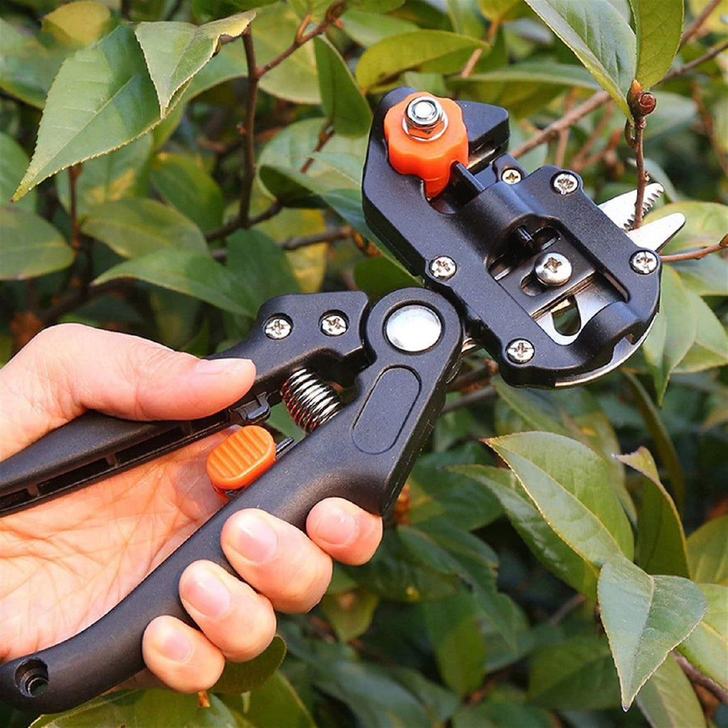Sécateur de Greffe 2 en 1 avec 3 Lames Interchangeables pour Arbres et Plantes