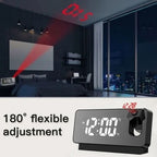 Réveil Digital miroir avec Projection LED