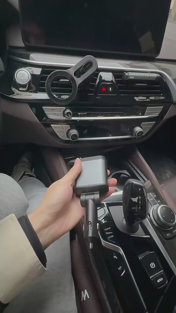 Chargeur Voiture Rétractable 4-en-1 66W.